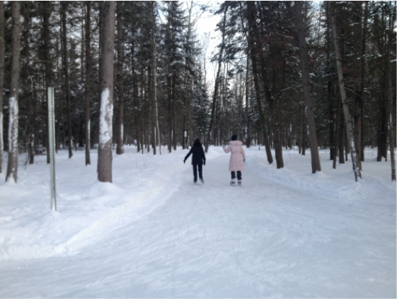 Ice skating in the Laurentians